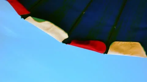 Beach Canopy Blowing In The Seabreeze Stock-Footage 12310880