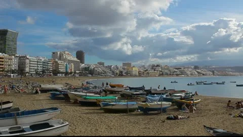 Beach of the Canteras Stockbeeldmateriaal 10842531