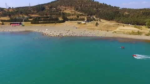 Beach captured from a height Video stock 86948703