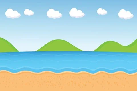 Beach cartoon Stock Illustration