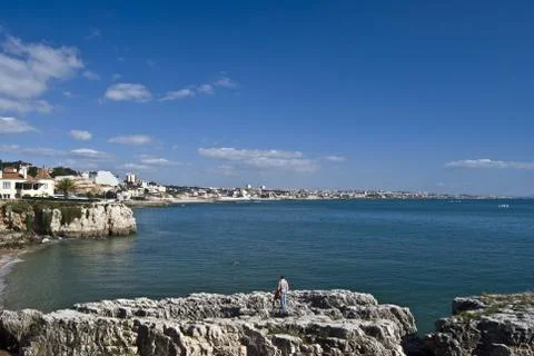 Beach in Cascais Stock Photos