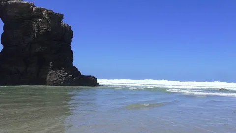 Beach of the Cathedrals Stock Footage 75985551