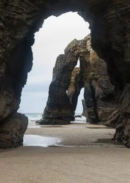 Beach of the Cathedrals 스톡 사진