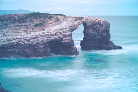 Beach of the cathedrals Foto stock
