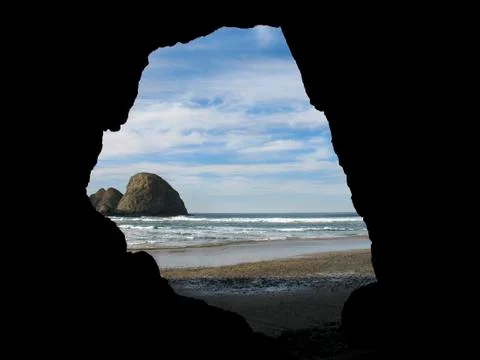 Beach Cave Stock Photos