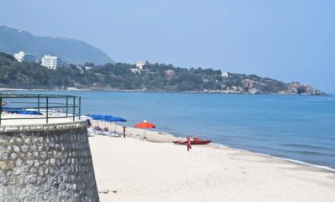 Beach of Cefalù Stock Photos
