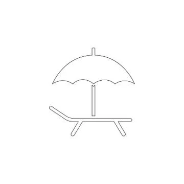 Beach chair. flat vector icon Stock-Illustration