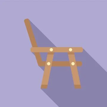 Beach chair icon flat vector. Home exterior furniture Stock Illustration