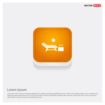 Beach Chair Icon 스톡 일러스트
