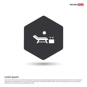 Beach Chair Icon 스톡 일러스트