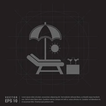 Beach Chair Icon 库存插图