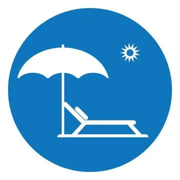 Beach chair logo design Stock Illustration