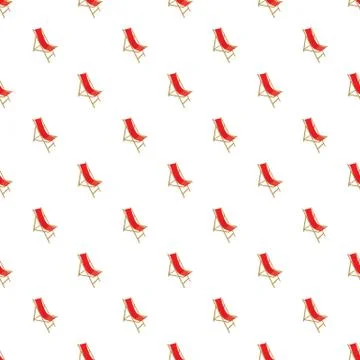 Beach chair pattern Illustrazione stock