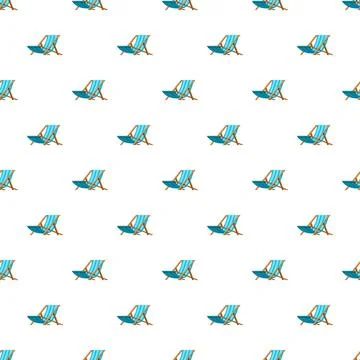 Beach chair pattern representing summer relaxation and vacation Stock Illustration