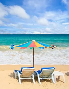Beach chair Stock Photos