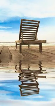 Beach chair Stock Photos