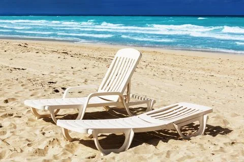 Beach chair Foto stock
