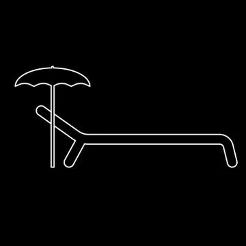 Beach chair  the white path icon . Stock Illustration