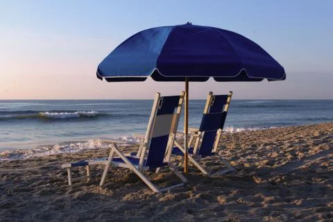 Beach chairs #2 Stock Photos