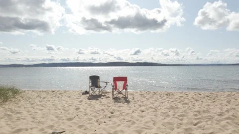Beach Chairs Stock Footage 118379203