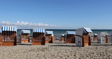 Beach chairs  in Germany Vídeo Stock 41455867