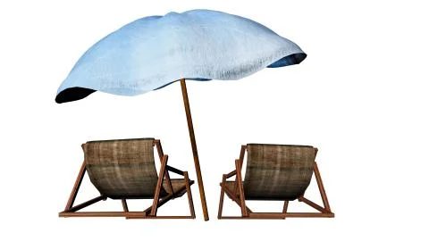 Beach chairs 스톡 일러스트
