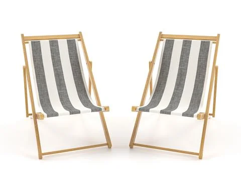 Beach chairs Stock Illustration