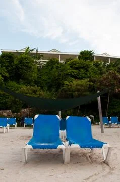 Beach chairs Foto stock