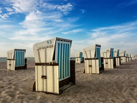 Beach chairs Stock Photos