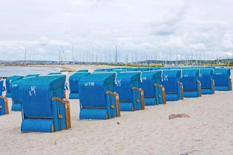 Beach chairs Stock Photos