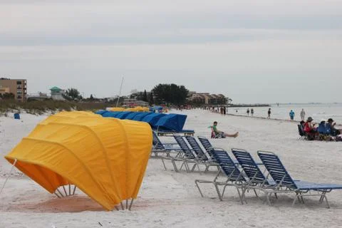 Beach Chairs 库存照片
