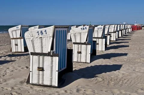 Beach chairs Stock Photos