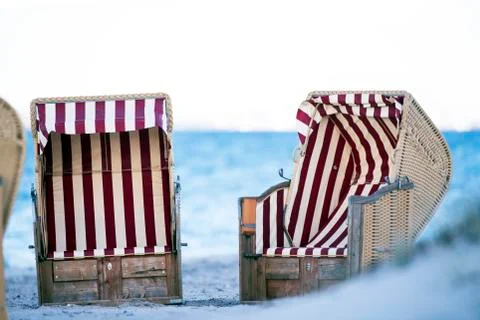 Beach chairs Stock Photos