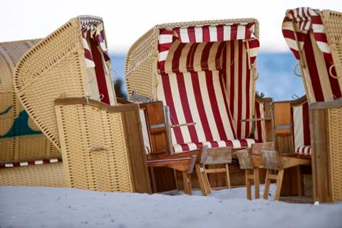 Beach chairs Stock Photos