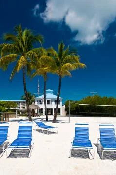 Beach chairs Stock Photos