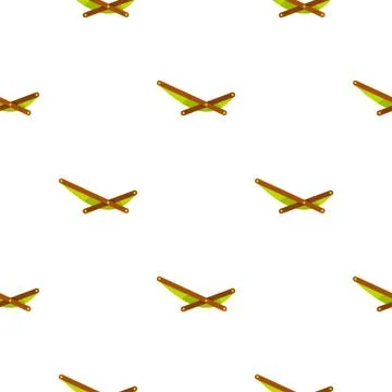 Beach chaise pattern flat Stockillustratie