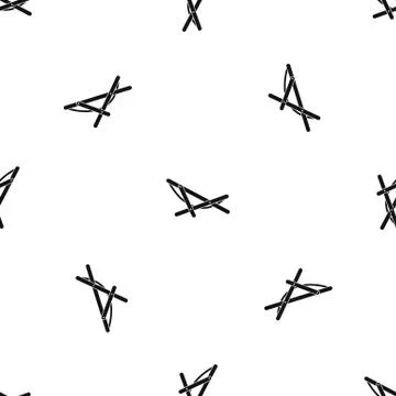 Beach chaise pattern seamless black Illustrazione stock