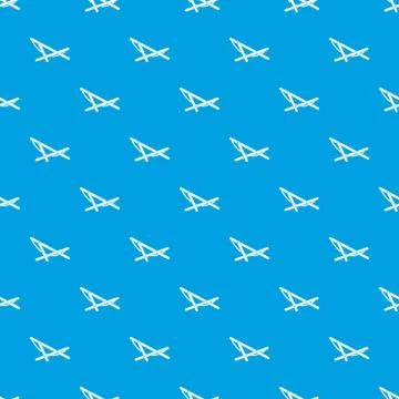 Beach chaise pattern seamless blue Stockillustratie