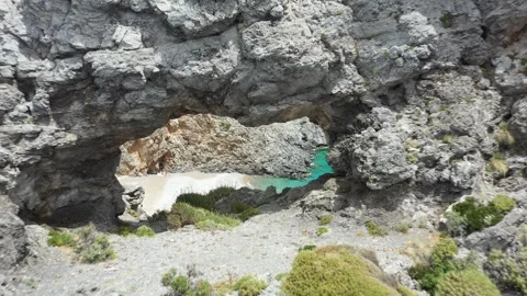 The beach of Chalkos during summer, Kythera island, Greece Stock Footage 275297928