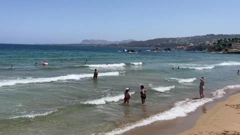 Beach in Chania in Crete 動画素材 249353823