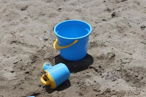 Beach children's play bucket Stock Photos