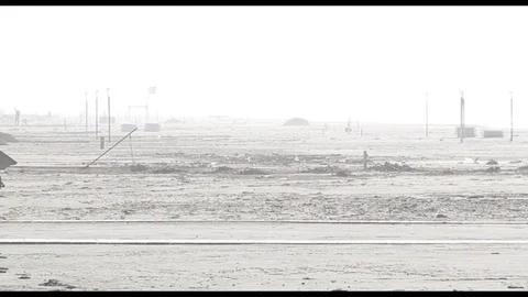 Beach cleaning Video stock 84830522