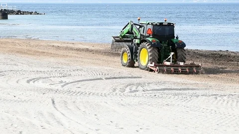 Beach cleaning Stock Footage 90245579