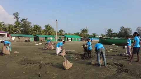 Beach Cleaning Stock Footage 252919637