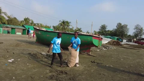 Beach Cleaning Stock Footage 252920632