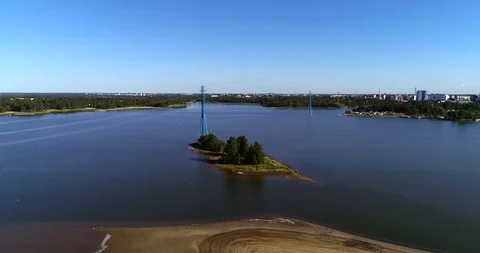 Beach cleaning machine, C4k aerial decreasing view of sand vehicle evening th Video stock 91193053