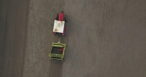 Beach cleaning tractor Stock Footage 128453490