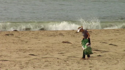 Beach Cleanup 03 Stock Footage 40628176