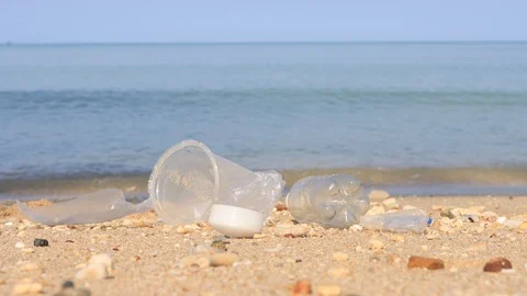 Beach cleanup Video stock 122900754