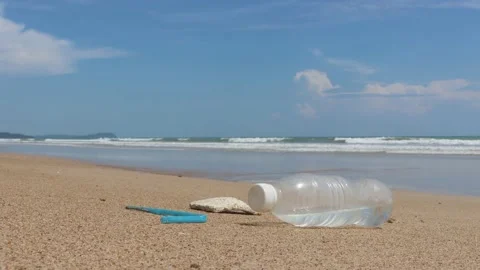 Beach cleanup Video stock 134448668